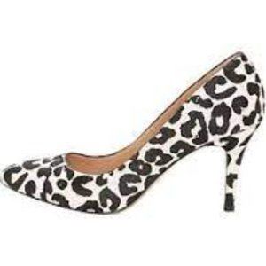 INC black and white leopard/cow print heels